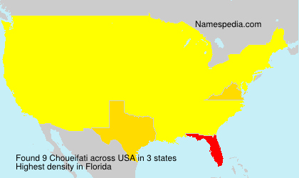 Surname Choueifati in USA Surname Choueifati in USA