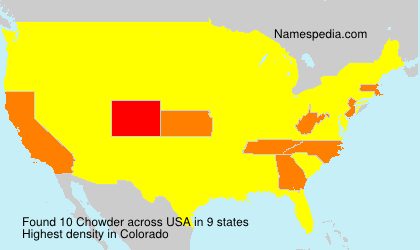 Surname Chowder in USA Surname Chowder in USA