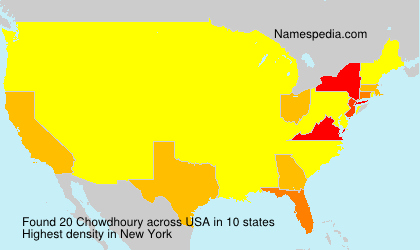 Surname Chowdhoury in USA Surname Chowdhoury in USA
