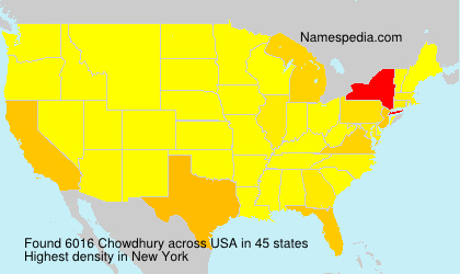 Surname Chowdhury in USA Surname Chowdhury in USA