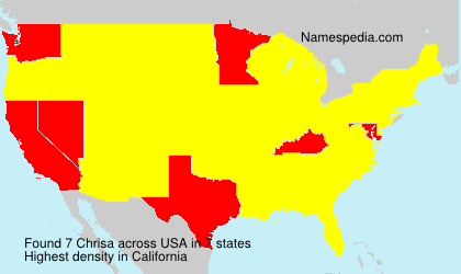 Surname Chrisa in USA Surname Chrisa in USA