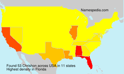 Surname Chrishon in USA Surname Chrishon in USA