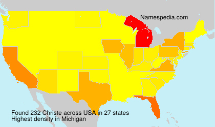 Surname Christe in USA Surname Christe in USA