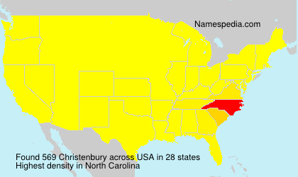 Surname Christenbury in USA Surname Christenbury in USA