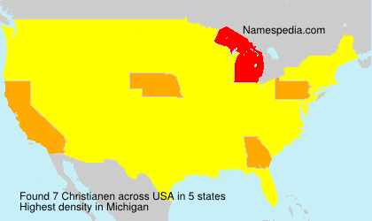 Surname Christianen in USA Surname Christianen in USA