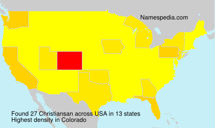 Surname Christiansan in USA