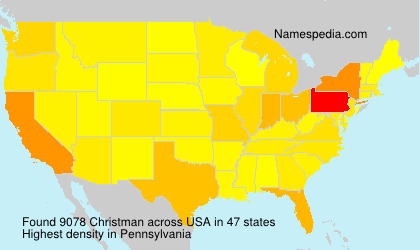 Surname Christman in USA Surname Christman in USA