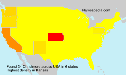 Surname Christmore in USA