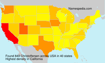 Surname Christoffersen in USA Surname Christoffersen in USA