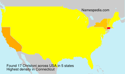 Surname Christoni in USA