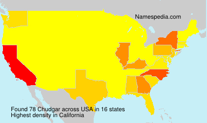 Surname Chudgar in USA Surname Chudgar in USA
