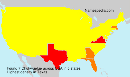 Surname Chukwuelue in USA Surname Chukwuelue in USA