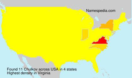 Surname Chulkov in USA Surname Chulkov in USA