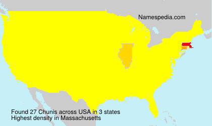 Surname Chunis in USA Surname Chunis in USA