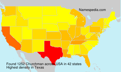 Surname Churchman in USA Surname Churchman in USA