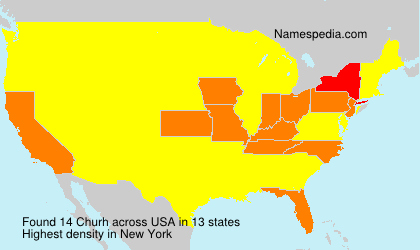 Surname Churh in USA