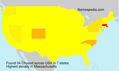 Surname Chused in USA Surname Chused in USA