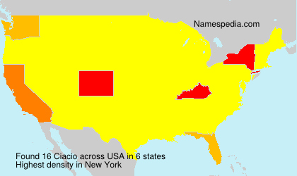 Surname Ciacio in USA Surname Ciacio in USA