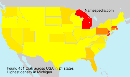 Surname Ciak in USA Surname Ciak in USA