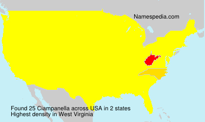 Surname Ciampanella in USA Surname Ciampanella in USA