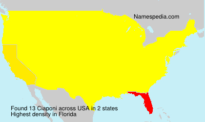 Surname Ciaponi in USA Surname Ciaponi in USA