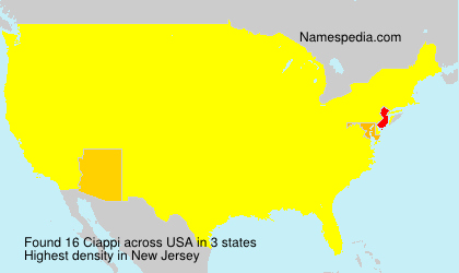 Surname Ciappi in USA Surname Ciappi in USA