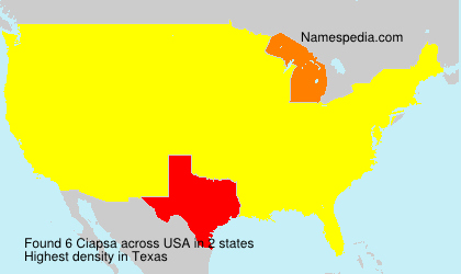Surname Ciapsa in USA Surname Ciapsa in USA