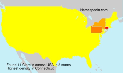 Surname Ciarello in USA Surname Ciarello in USA