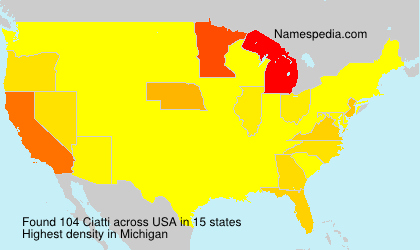 Surname Ciatti in USA Surname Ciatti in USA