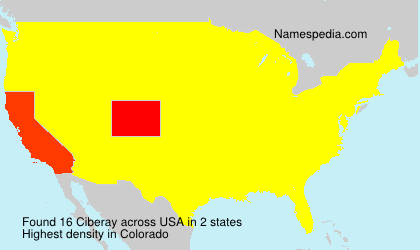 Surname Ciberay in USA Surname Ciberay in USA