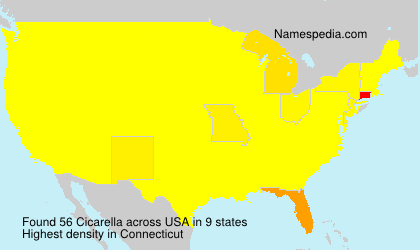 Surname Cicarella in USA Surname Cicarella in USA
