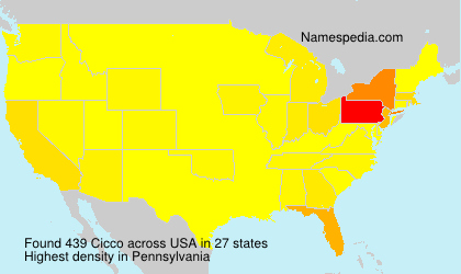 Surname Cicco in USA Surname Cicco in USA