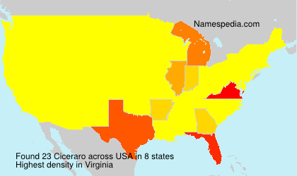 Surname Ciceraro in USA Surname Ciceraro in USA