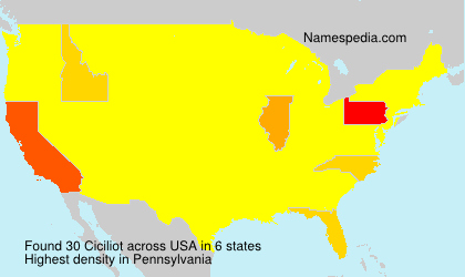 Surname Ciciliot in USA Surname Ciciliot in USA