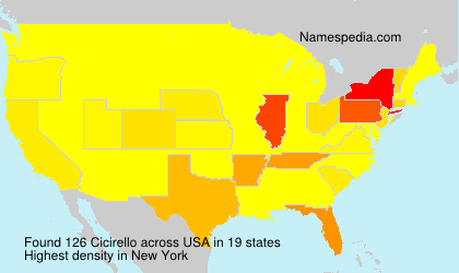 Surname Cicirello in USA Surname Cicirello in USA