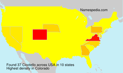Surname Cicotello in USA Surname Cicotello in USA