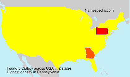 Surname Cidboy in USA Surname Cidboy in USA