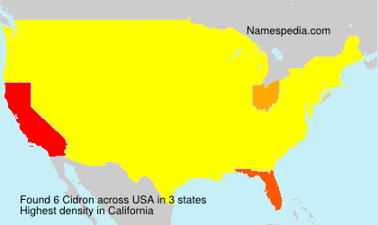 Surname Cidron in USA Surname Cidron in USA