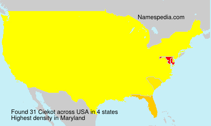 Surname Ciekot in USA Surname Ciekot in USA