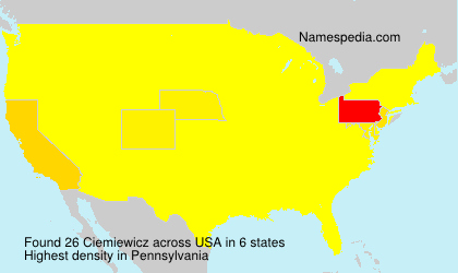 Surname Ciemiewicz in USA Surname Ciemiewicz in USA
