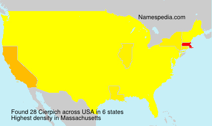 Surname Cierpich in USA Surname Cierpich in USA