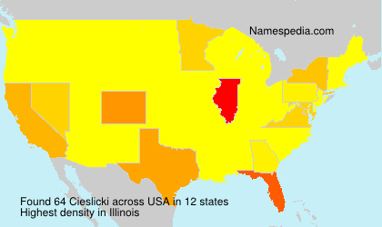 Surname Cieslicki in USA Surname Cieslicki in USA