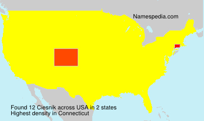 Surname Ciesnik in USA Surname Ciesnik in USA