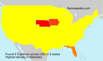 Surname Cigelman in USA Surname Cigelman in USA