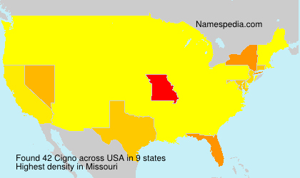 Surname Cigno in USA Surname Cigno in USA