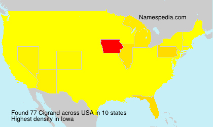 Surname Cigrand in USA Surname Cigrand in USA