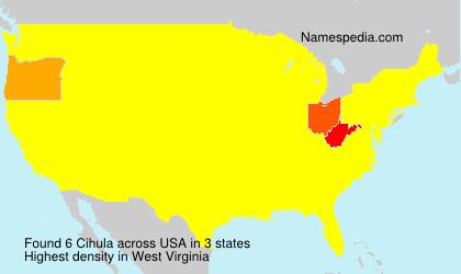 Surname Cihula in USA Surname Cihula in USA
