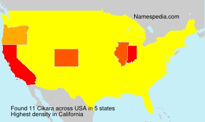 Surname Cikara in USA Surname Cikara in USA