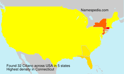 Surname Ciliano in USA