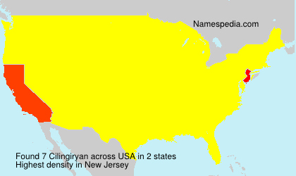 Surname Cilingiryan in USA Surname Cilingiryan in USA